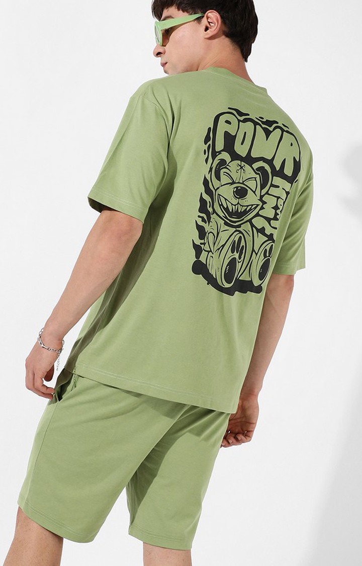 Men's Green Graphics Co-ords