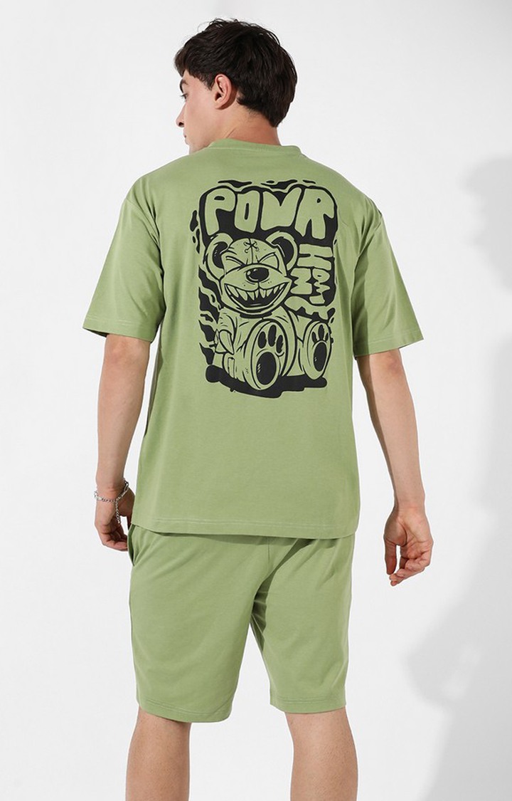 Men's Green Graphics Co-ords