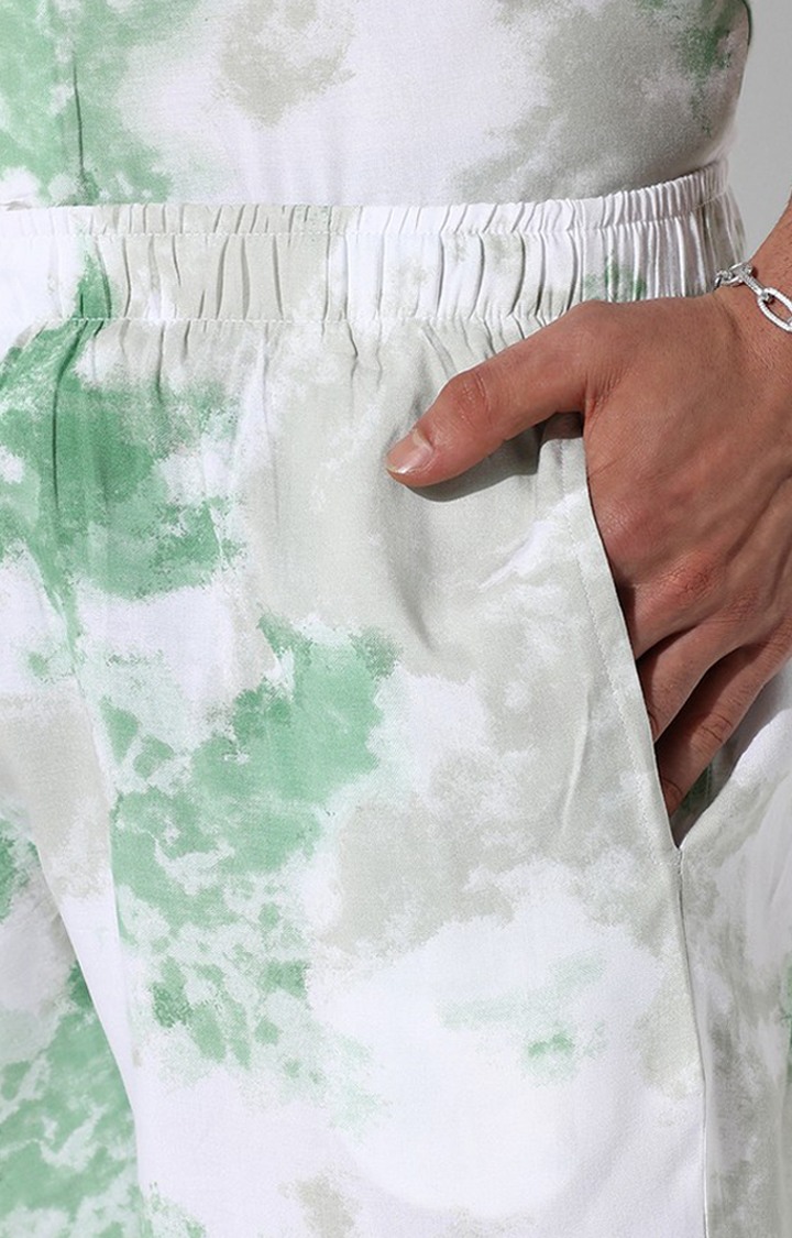 Men's Green Tie Dye Co-ords