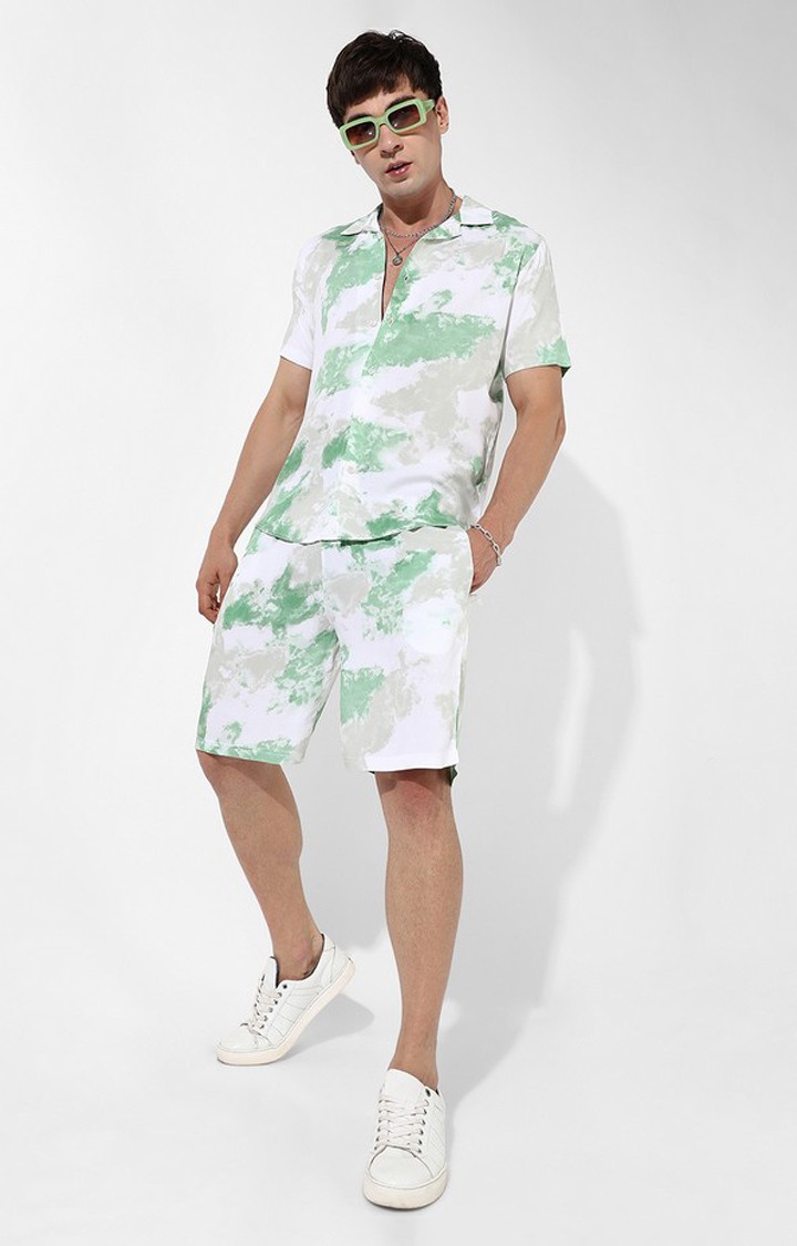 Men's Green Tie Dye Co-ords