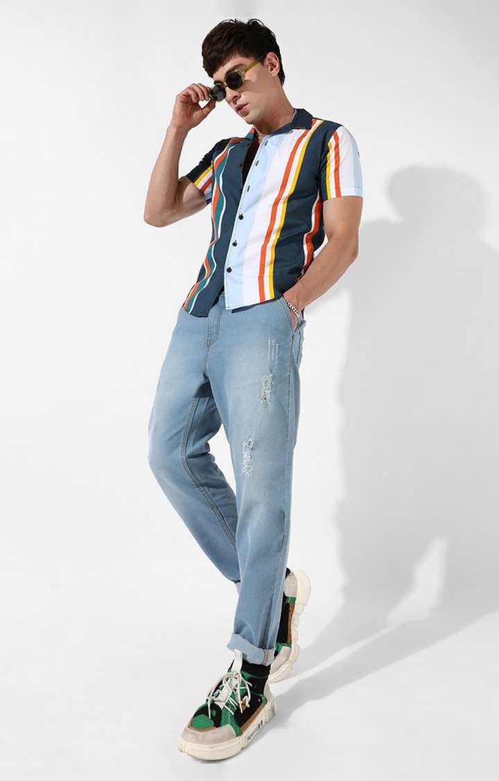 Men's Multi Striped Casual Shirts