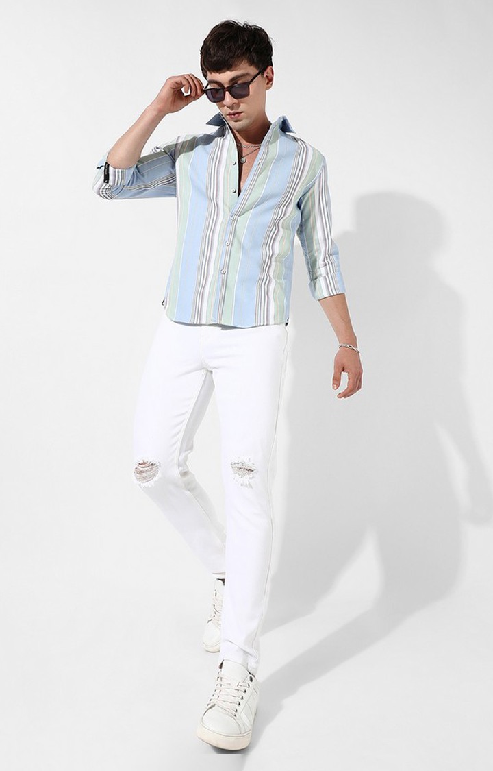 Men's Multi Striped Casual Shirts