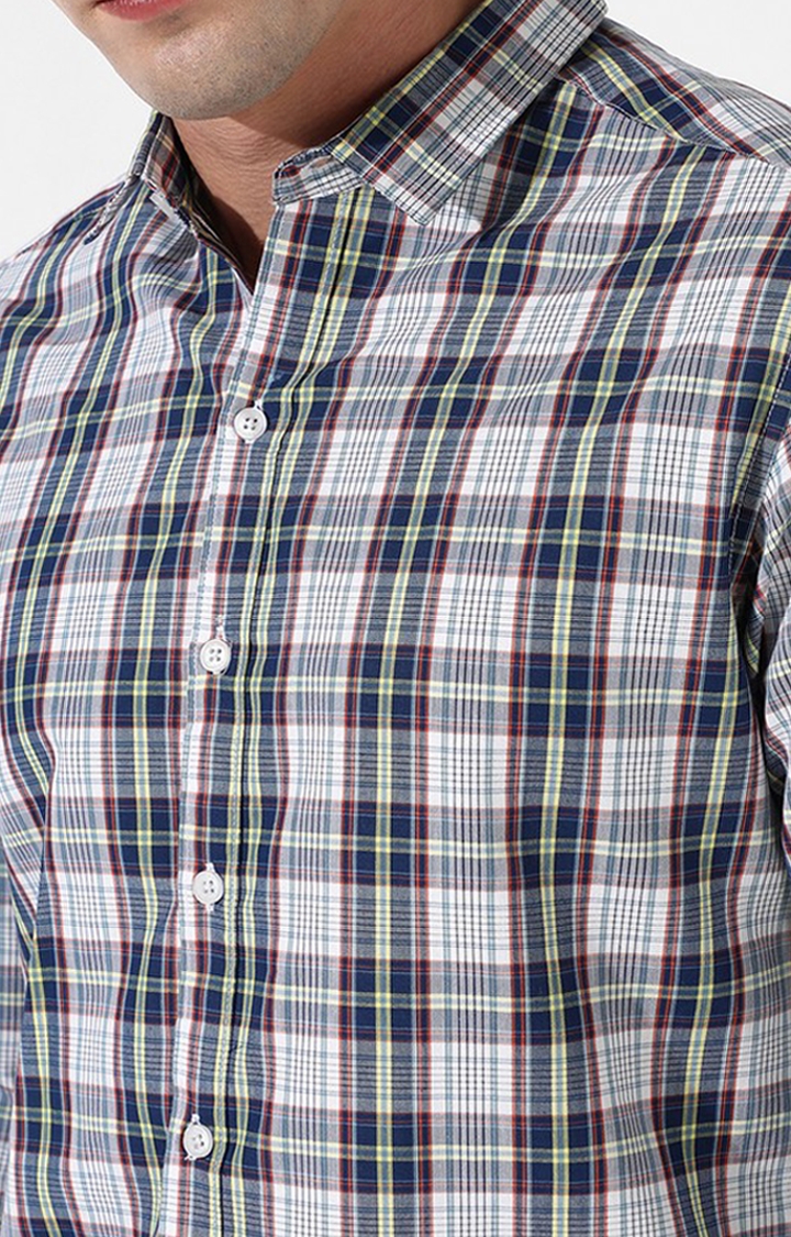 Men's Multicolour Cotton Checked Casual Shirt