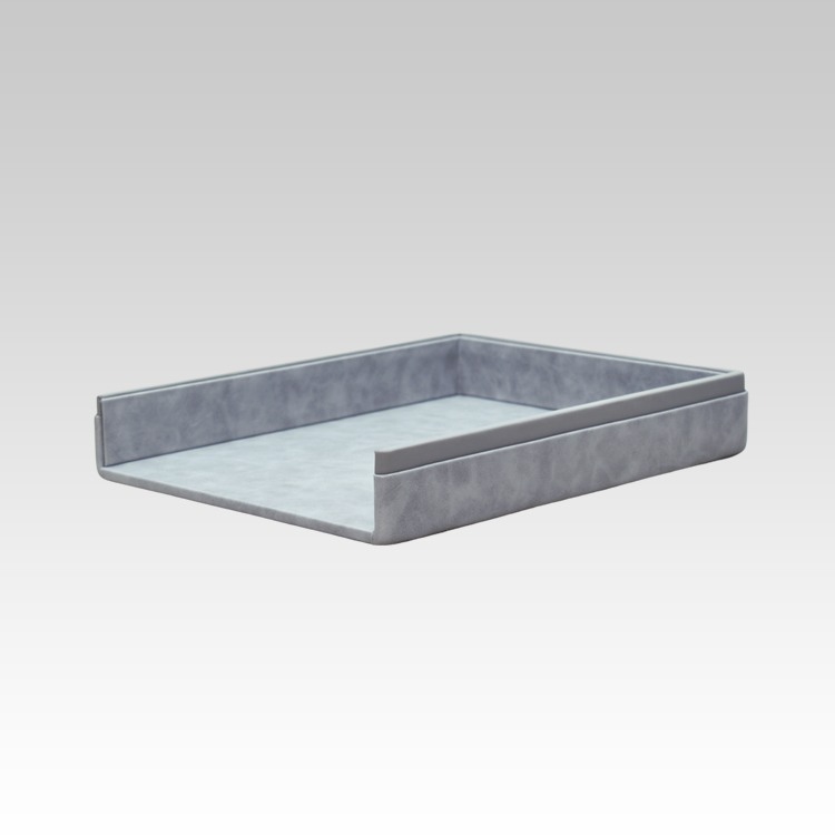 A4 Paper Tray / Letter Tray | Faux Leather | Moderno | Grey
