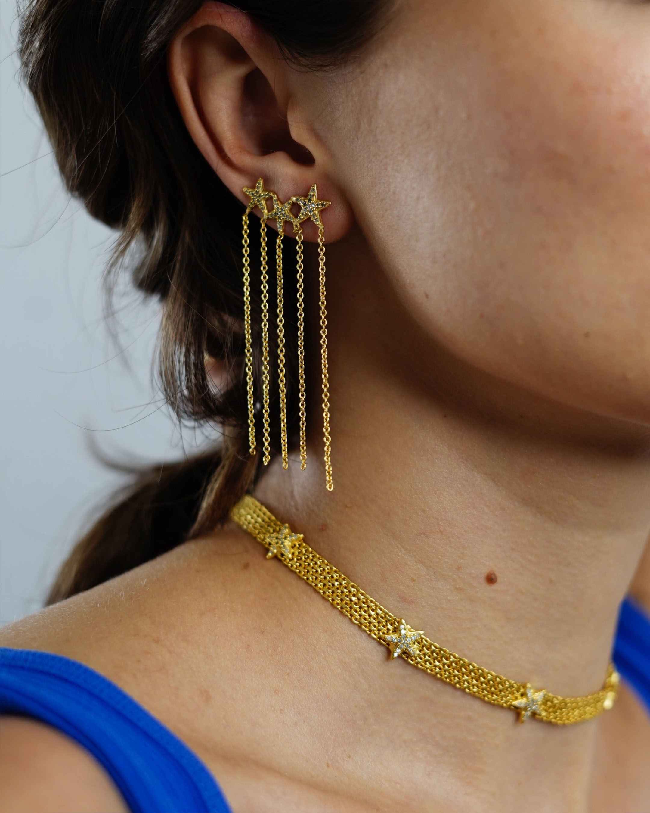 Flat Chain Star Choker