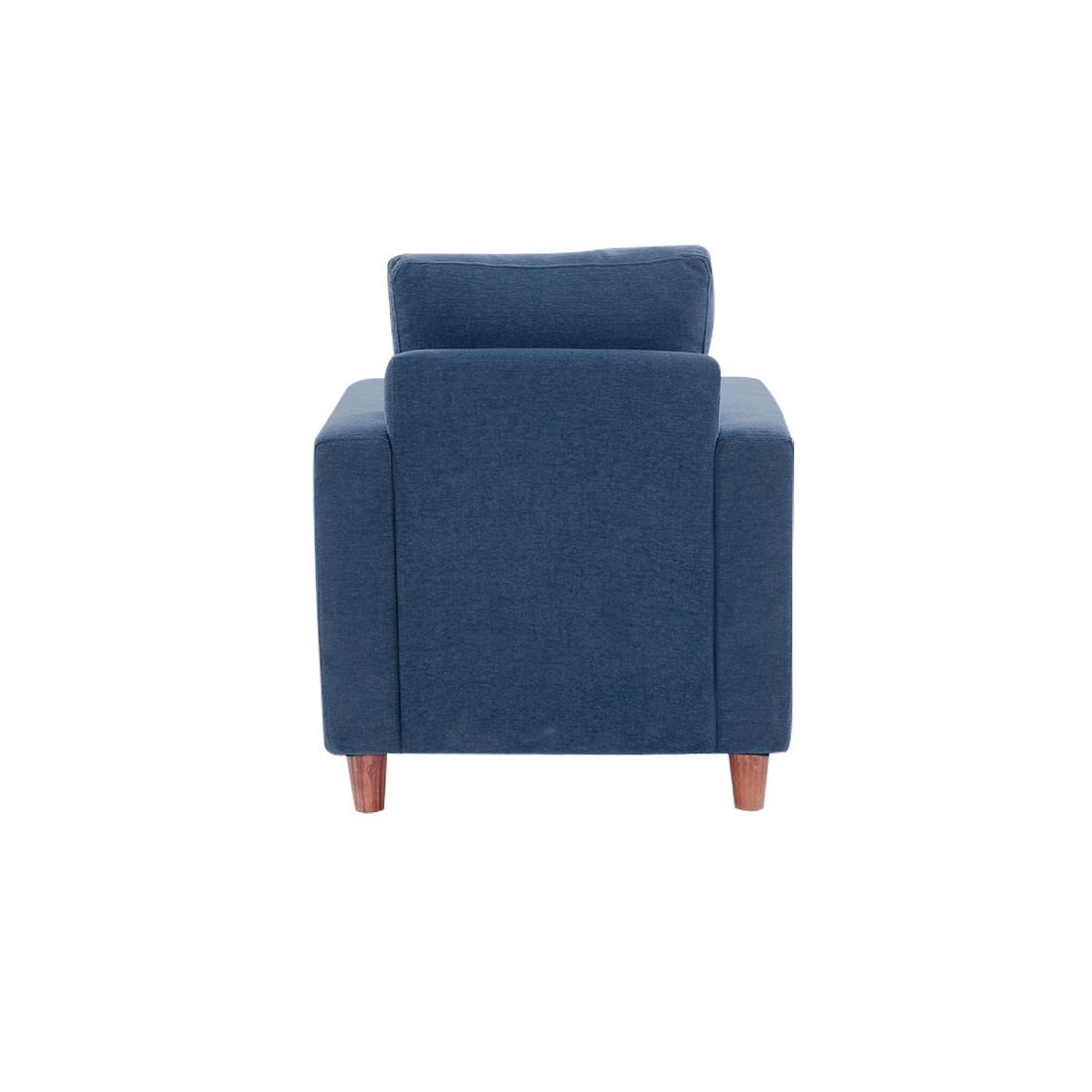neudot Roman Sofa for Living Room |1 Person Sofa|Premium Fabric with Cushioned Armrest | Solid Wood Frame|1 Seater in Dusky Blue Color