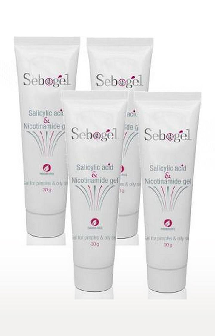 Sebogel Salicylic Acid & Nicotinamide Gel for Pimples and Oily Skin : 30gm : Pack of 04