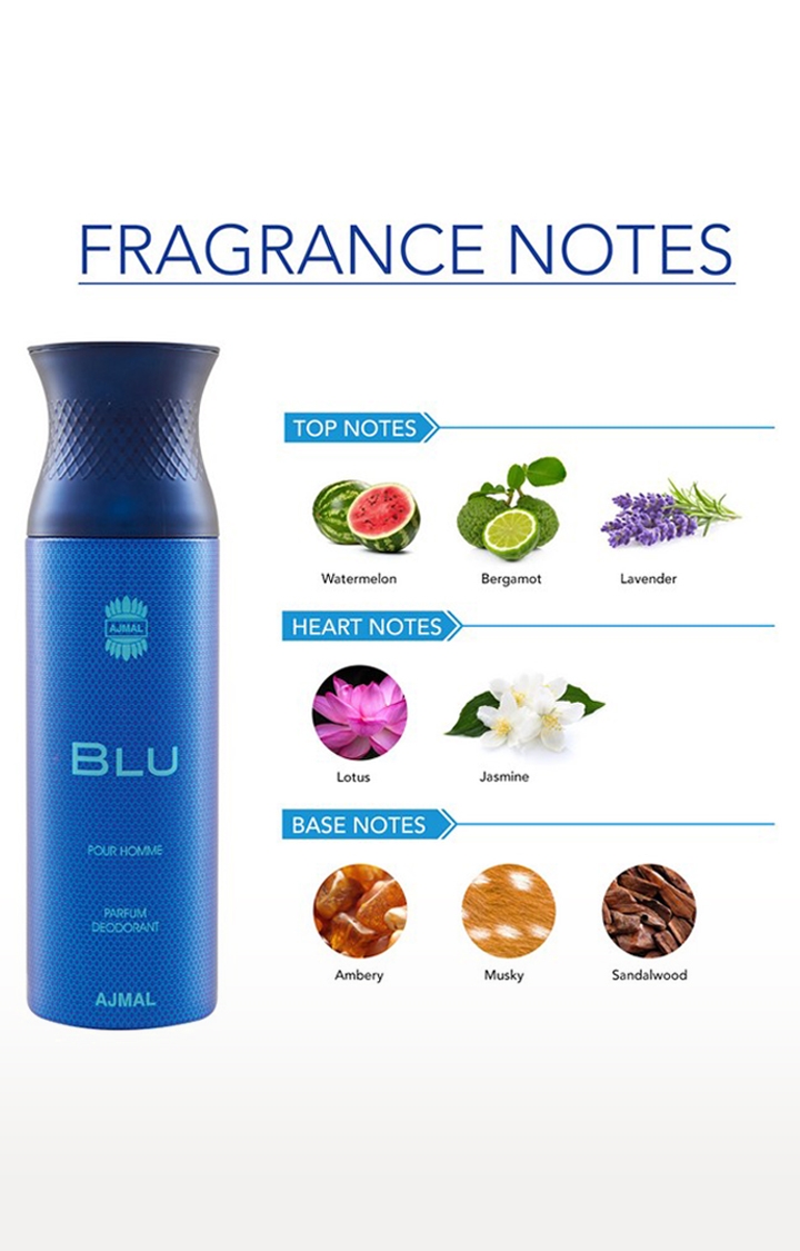 Ajmal | Ajmal Senora EDP Perfume 75ml for Women and Blu Homme Deodorant Aquatic Fragrance 200ml for Men 2