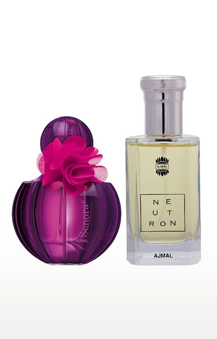 Ajmal Senora EDP Perfume 75ml for Women and Neutron EDP Fruity Perfume 100ml for Men