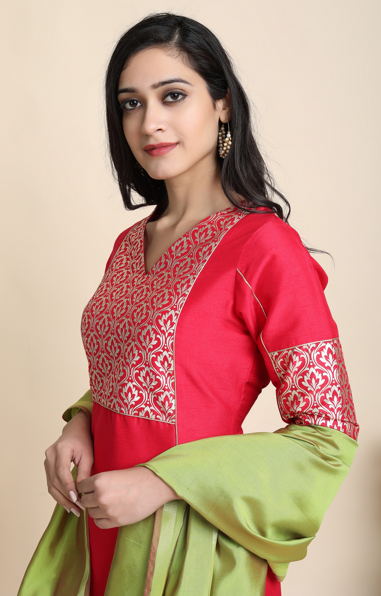 Janasya | Pink Floral Ethnic Suit Sets 4