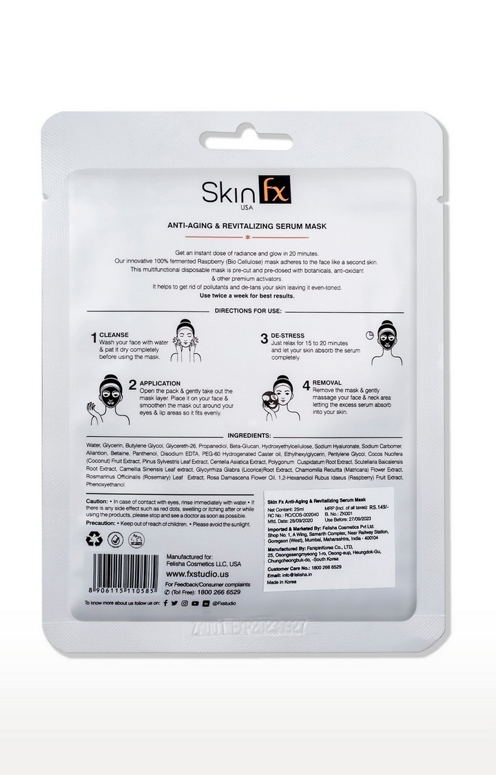 Skin Fx | Skin Fx Anti-Aging and Revitalizing Serum Mask Pack of 2 1