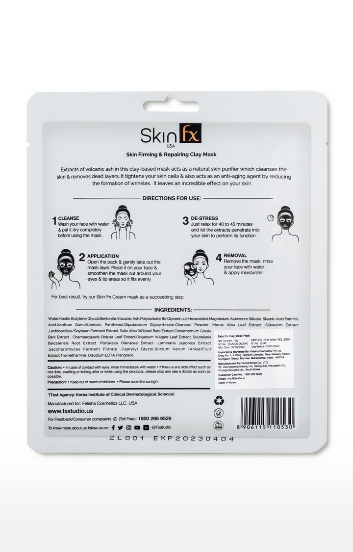 Skin Fx | Skin Fx Clay Mask Pack For Skin Firming & Repairing Pack of 1 1