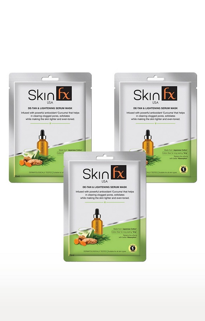 Skin Fx | Skin Fx De-tan and Lightening Serum Mask Pack of 3 0