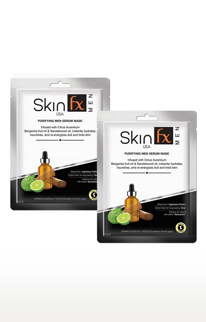 Skin Fx | Skin Fx Purifying Men Serum Mask For Dull & Tired Skin Pack of 2 0