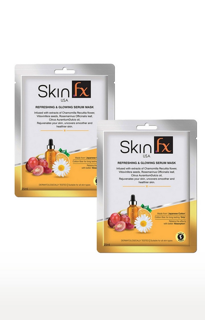 Skin Fx | Skin Fx Refreshing & Glowing Serum Mask Pack of 2 0