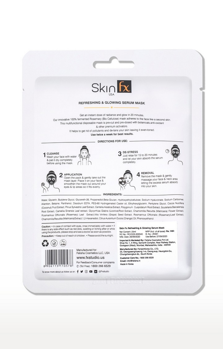 Skin Fx | Skin Fx Refreshing & Glowing Serum Mask Pack of 2 2