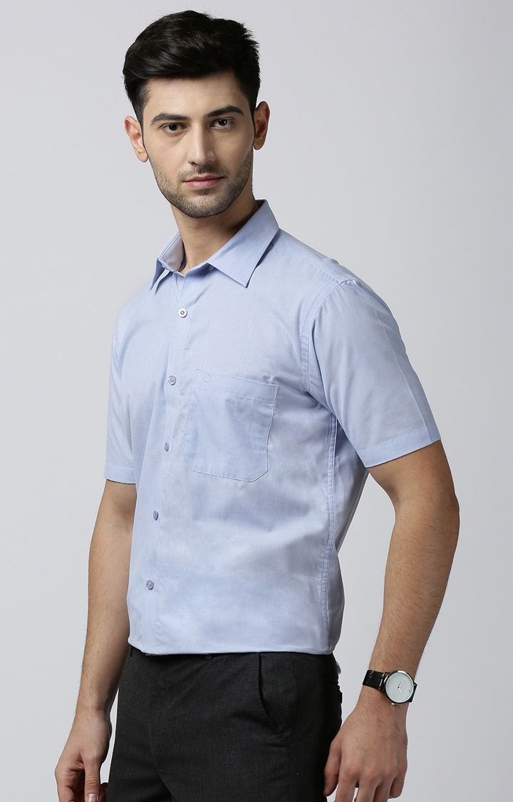 Jansons | Blue Solid Formal Shirts 2