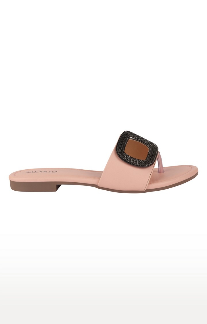 SALARIO | Pink Slip On Sandals 1