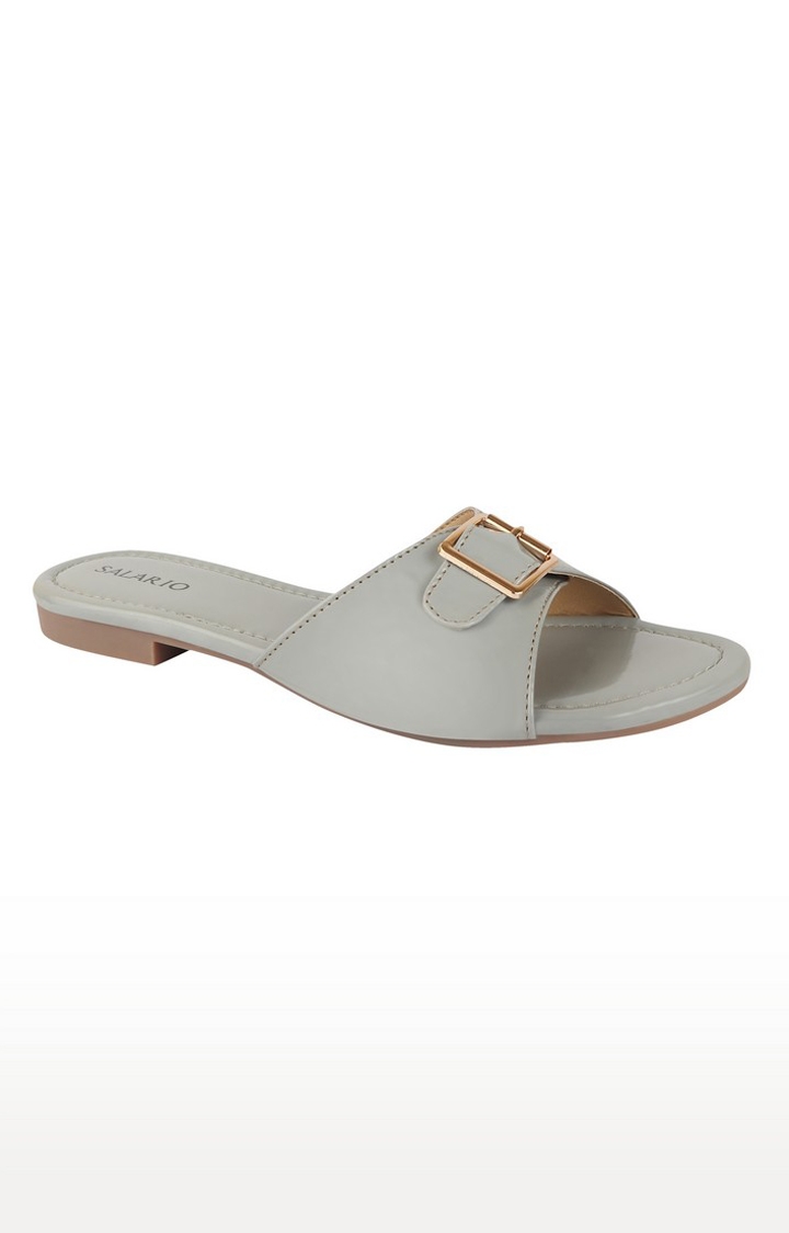 SALARIO | Grey Slip On Sandals 0
