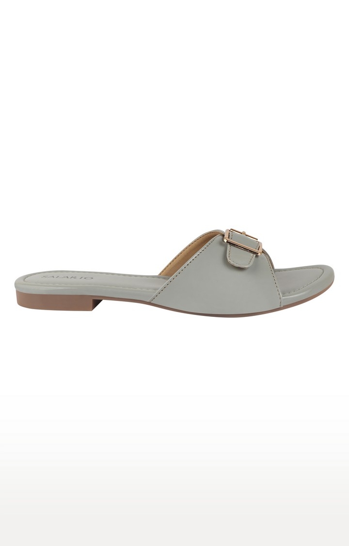 SALARIO | Grey Slip On Sandals 1