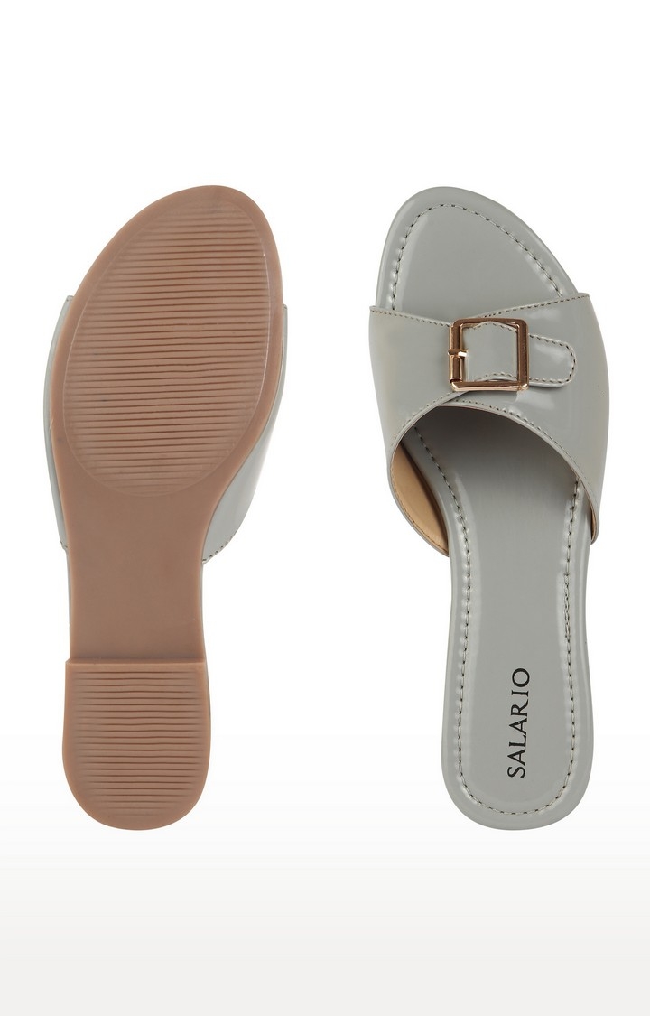 SALARIO | Grey Slip On Sandals 3