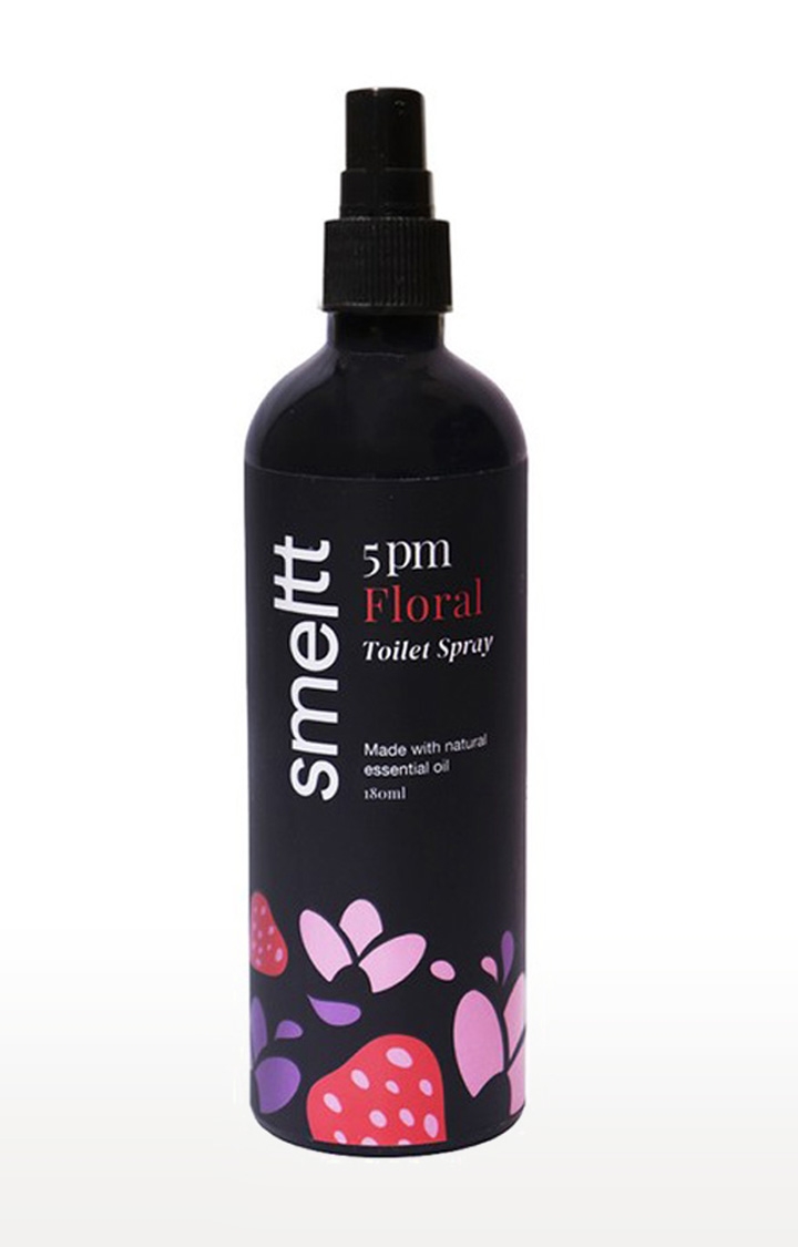 Smeltt | Smeltt 5 pm Floral Toilet Spray, Pre-Poo Spray, Bathroom air freshener with Essential Oils- 180 ML 0