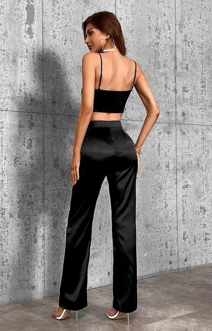 Solid Cami Top & Straight Leg Pant