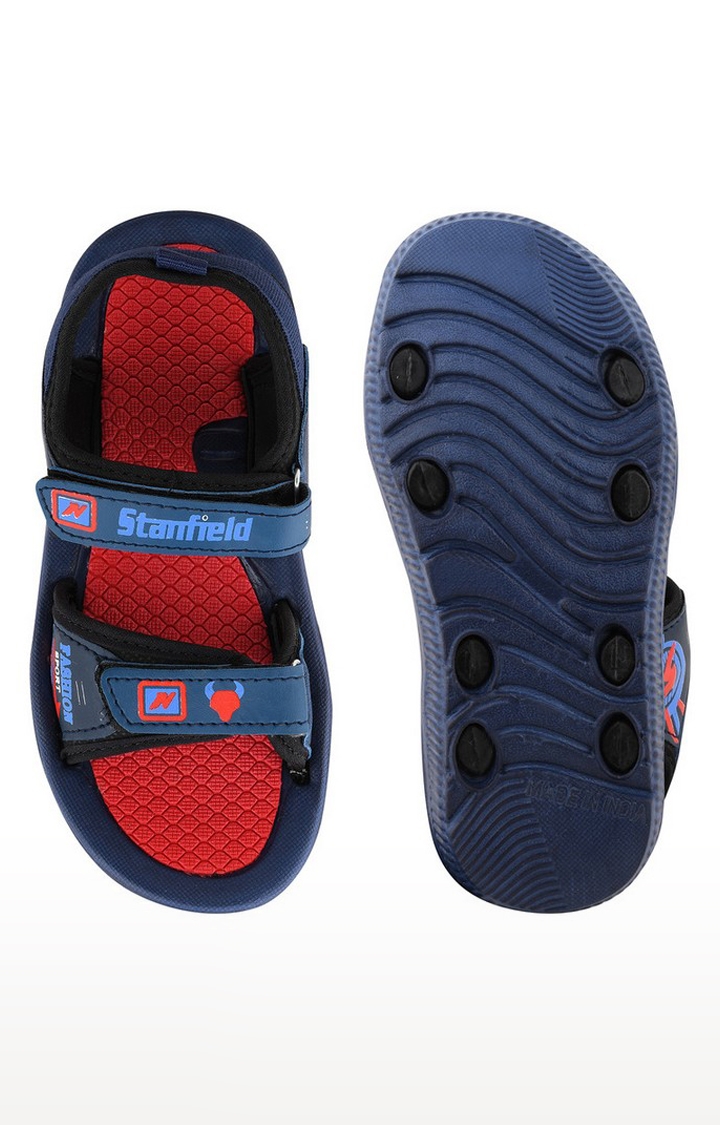 Stanfield | Stanfield Kids Unisex Sandal Red & Blue 3