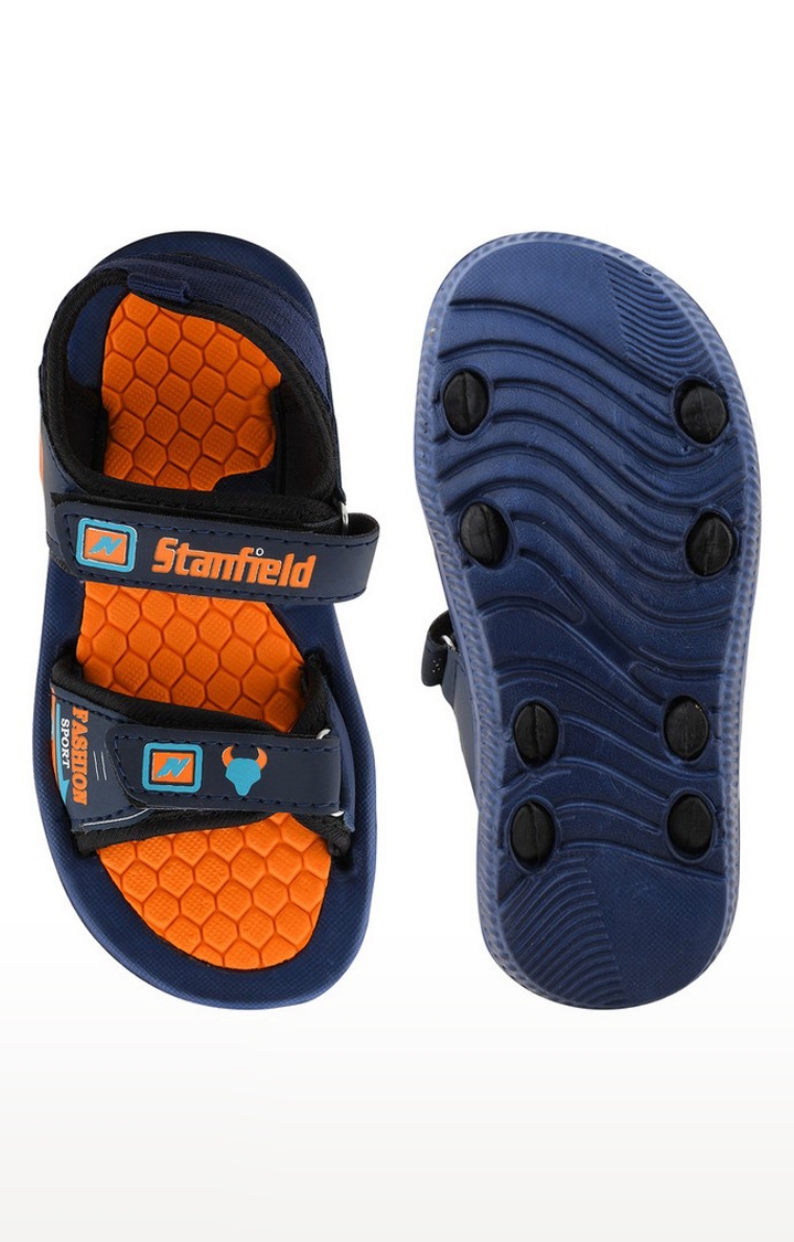 Stanfield | Stanfield Kids Unisex Sandal Orange & Blue 3
