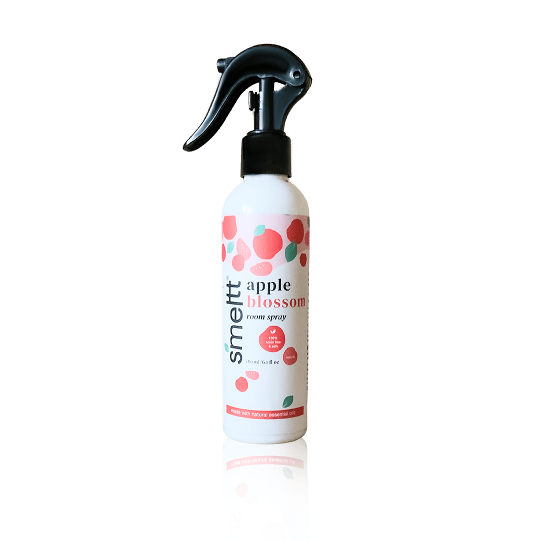 apple blossom natural room spray| air freshener for living room, bedroom, kitchen, office | toxin - free, cruelty-free, vegan | made with essential oils | long - lasting & safe