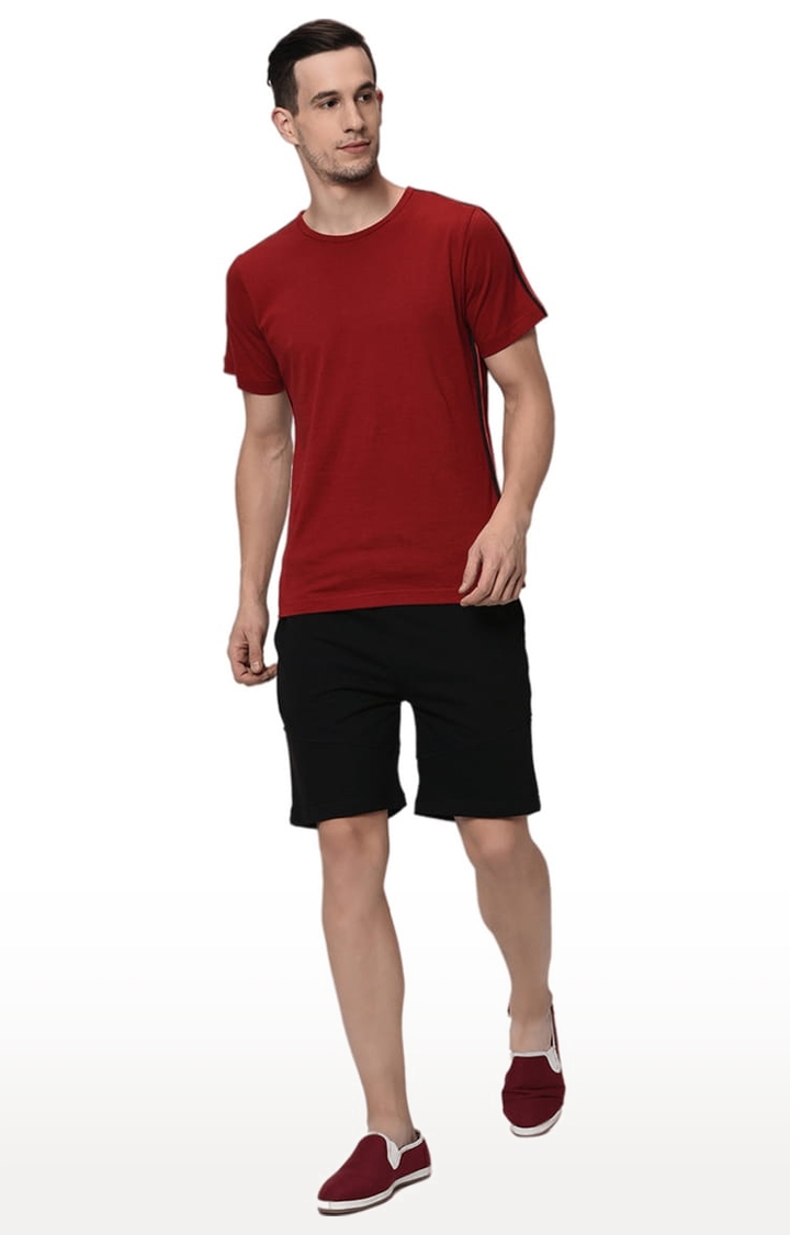 RIGO | Men's  Black Cotton Solid Shorts 1