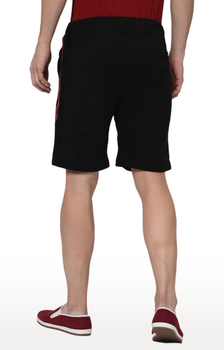 RIGO | Men's  Black Cotton Solid Shorts 3