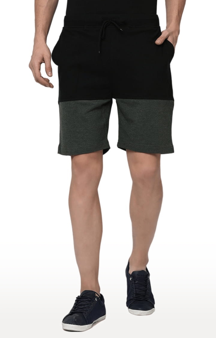 RIGO | Men's  Black Cotton Colourblock Shorts 0