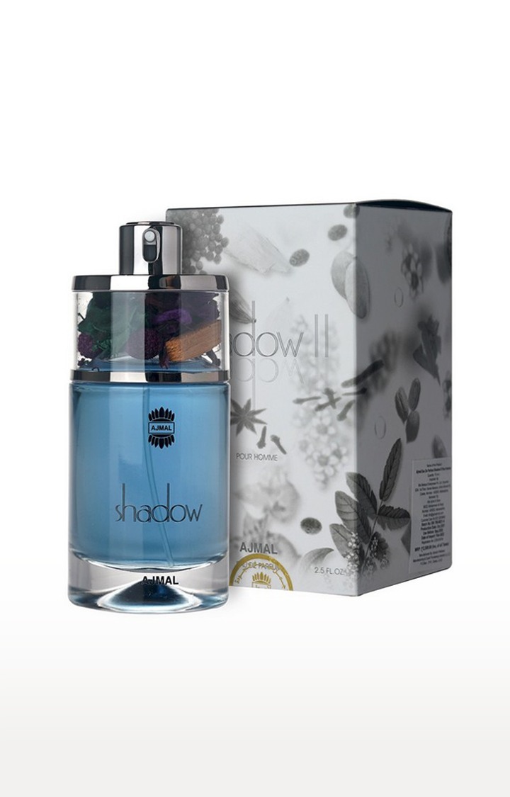 Ajmal Shadow II Pour Homme EDP Gift For Men 75ML Long Lasting Scent Spray +2 Tester - Made In Dubai