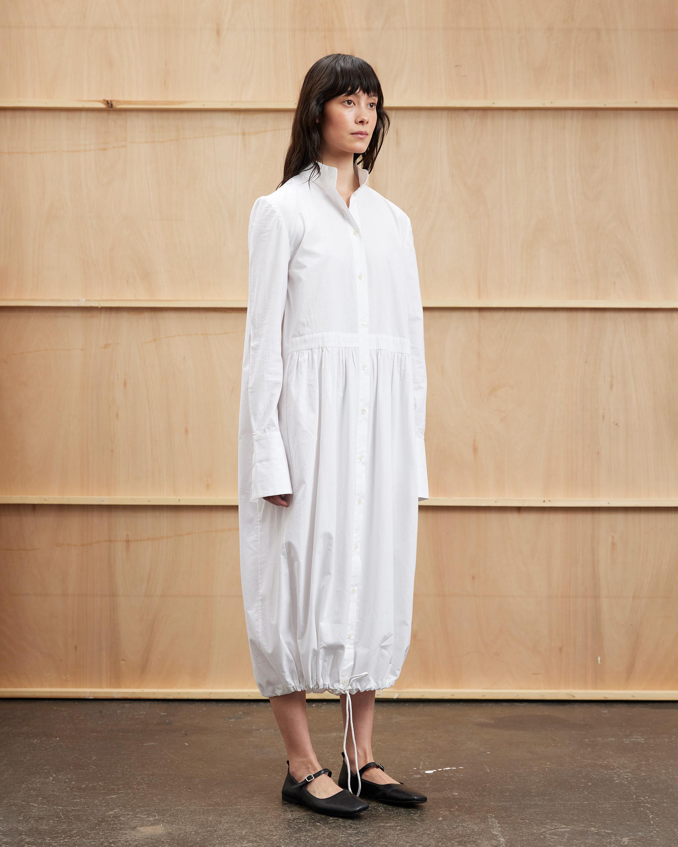 Gathered Shirt Dress