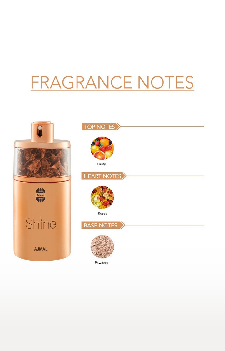 Ajmal | Ajmal Shine EDP 75ML Long Lasting Scent Spray Fruity Perfume Gift For Women - Made In Dubai 3