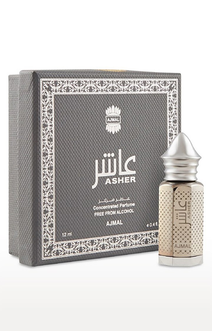 Ajmal Shiro EDP Perfume 90ml for Men and Asher Concentrated Perfume Oil Oriental Alcohol-free Attar 12ml for Unisex