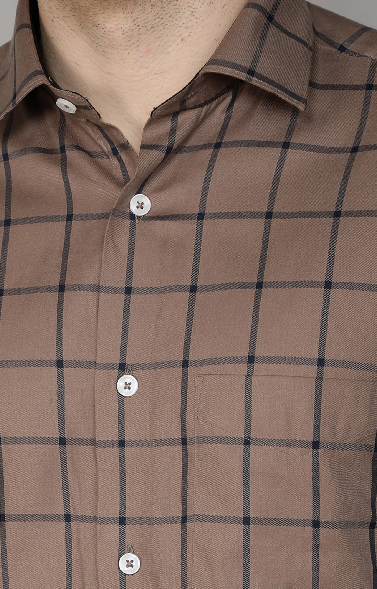 Callino London | Callino London Men's Mouse Smart Fit Checkered Casual Giza Cotton Shirt 5