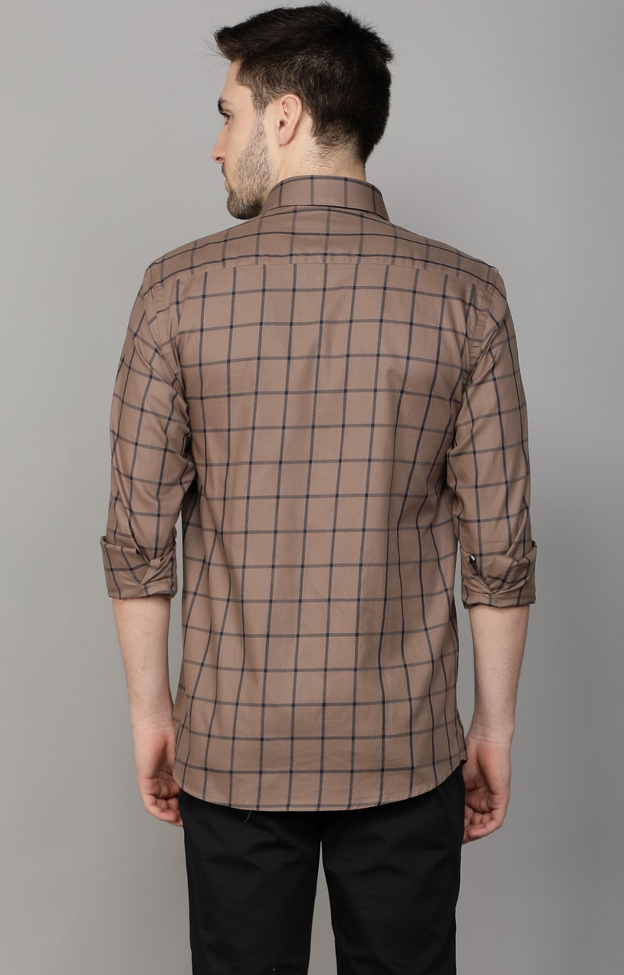 Callino London | Callino London Men's Mouse Smart Fit Checkered Casual Giza Cotton Shirt 4