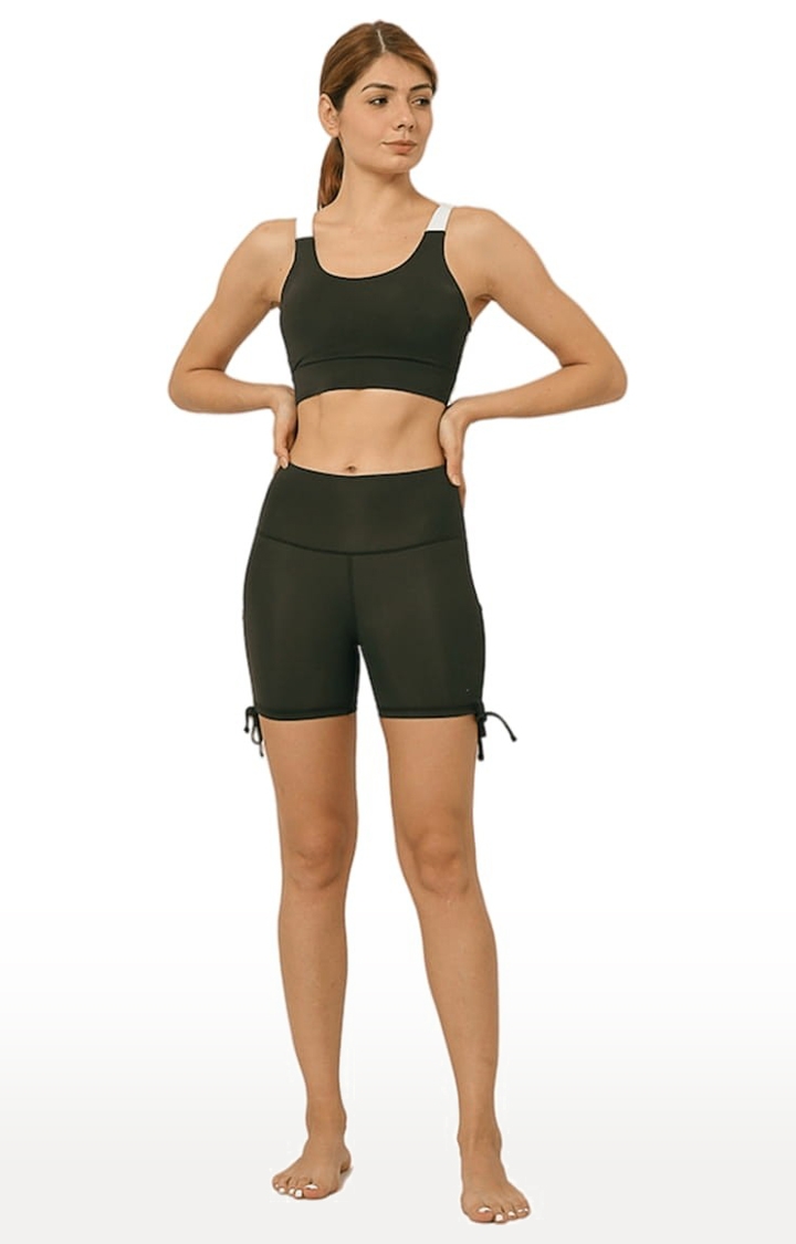 Kosha Yoga Co. | Women's buttR  Midnight Black Yoga Short 1