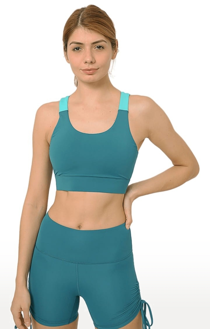 Kosha Yoga Co. | Women's buttR  Emerald Green Yoga Short 1