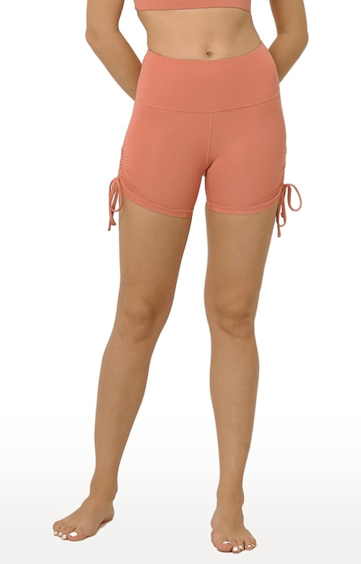 Kosha Yoga Co. | Women's buttR  Salmon Pink Yoga Short