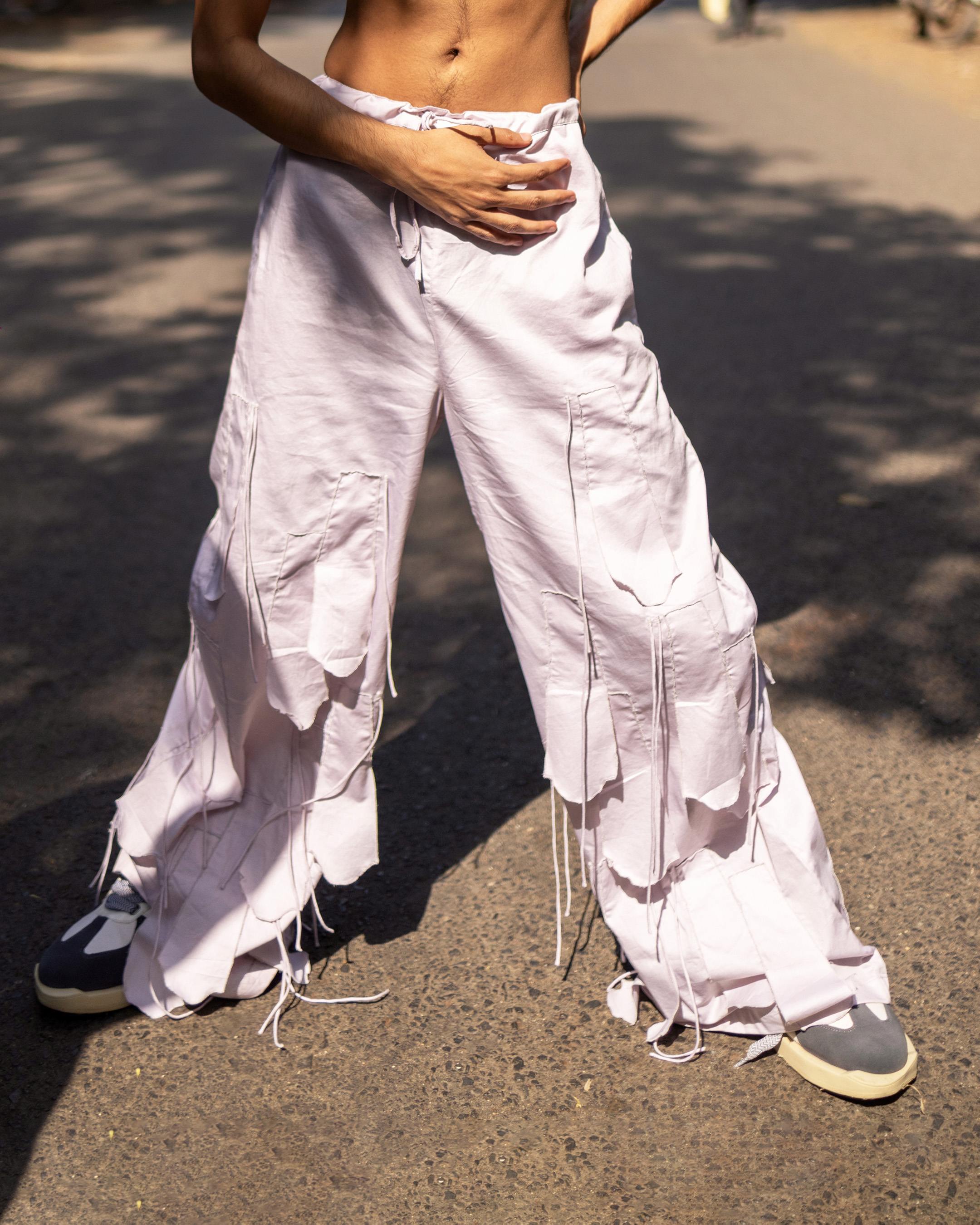 Panel Fringed Trousers