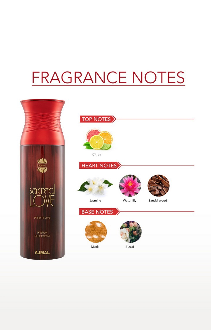 Ajmal | Ajmal Silver Shade & Sacred love Deodorant Spray Gift For Men & Women (200 ml, Pack of 2)  2