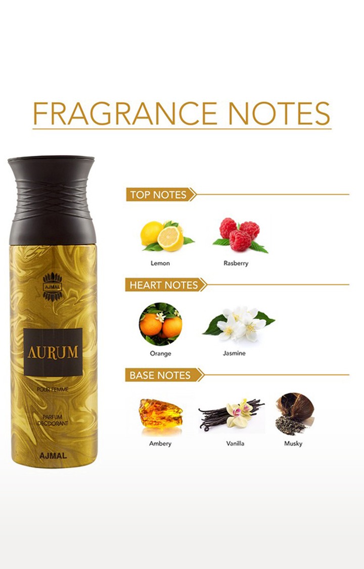 Ajmal Silver Shade EDP Perfume 100ml for Men and Aurum Femme Deodorant Fruity Fragrance 200ml for WoMen