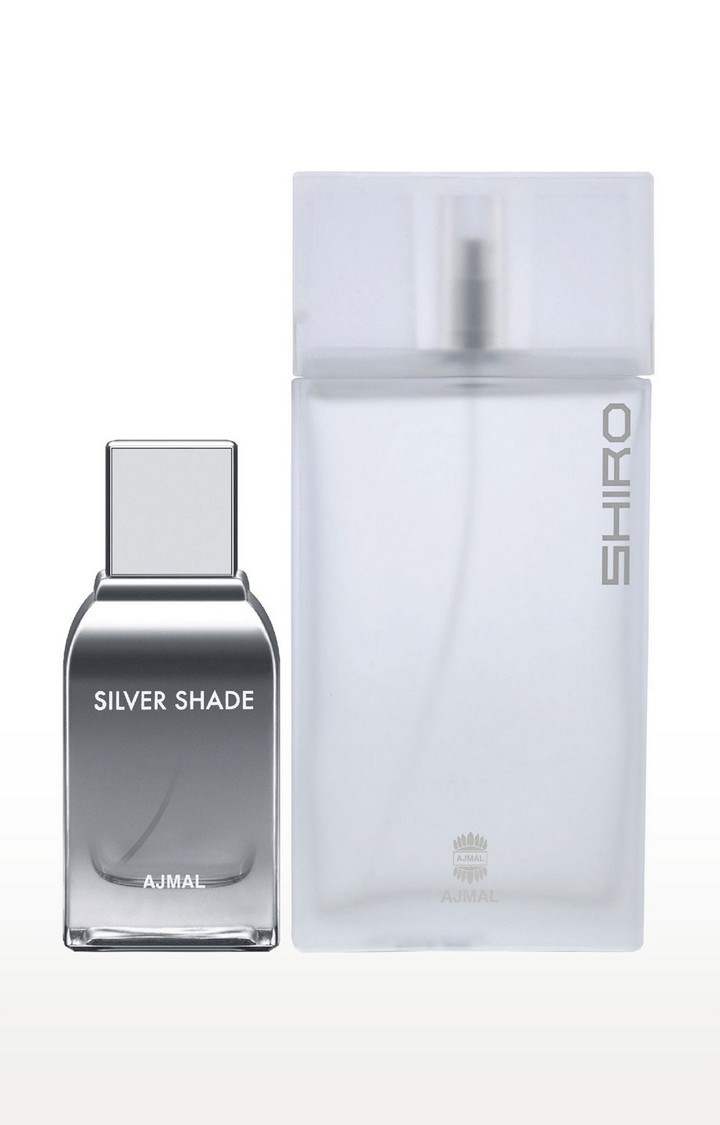 Ajmal Silver Shade EDP Perfume 100ml for Men and Shiro EDP Perfume 90ml for Men