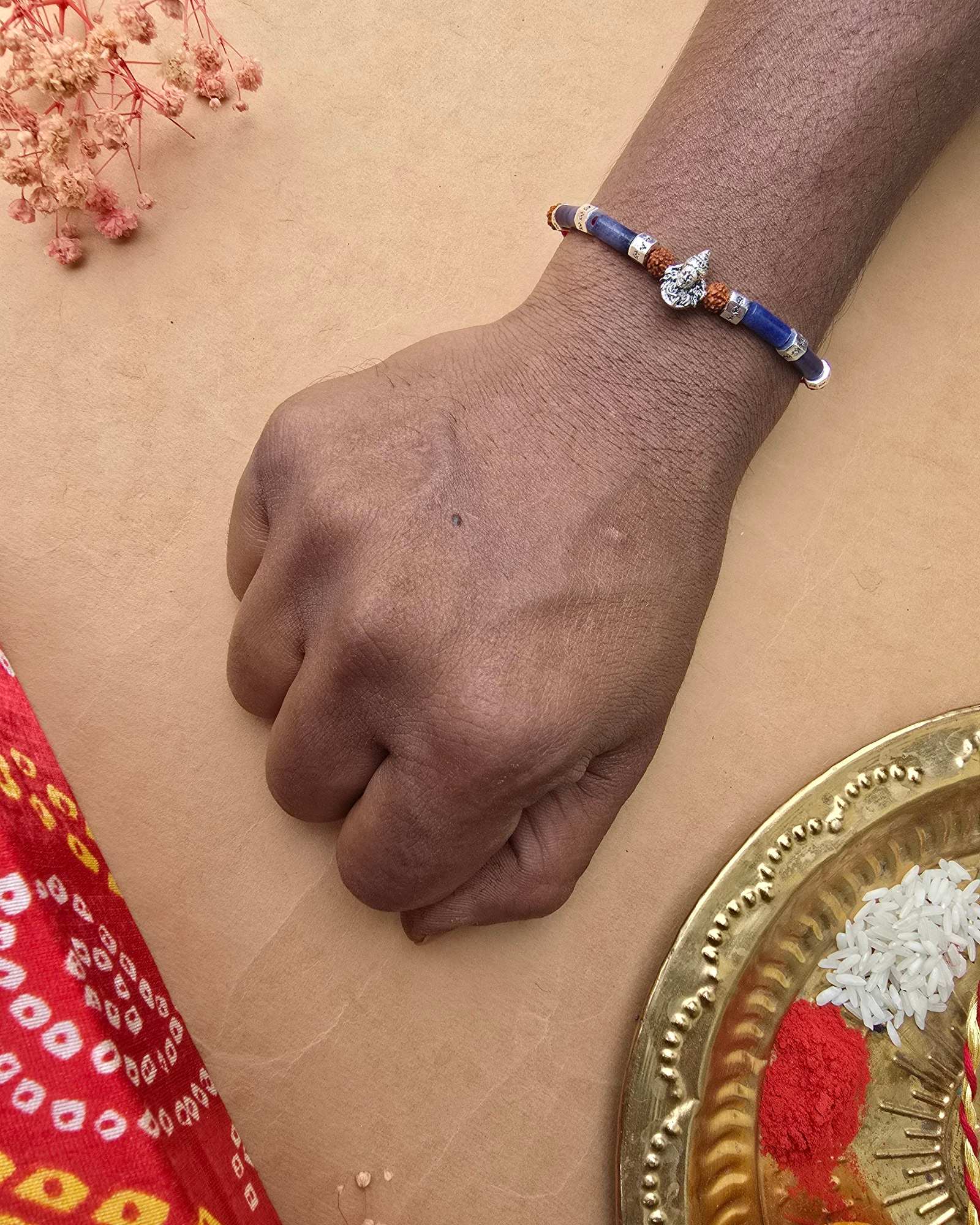 Shiv Mudra Rakhi In Silver