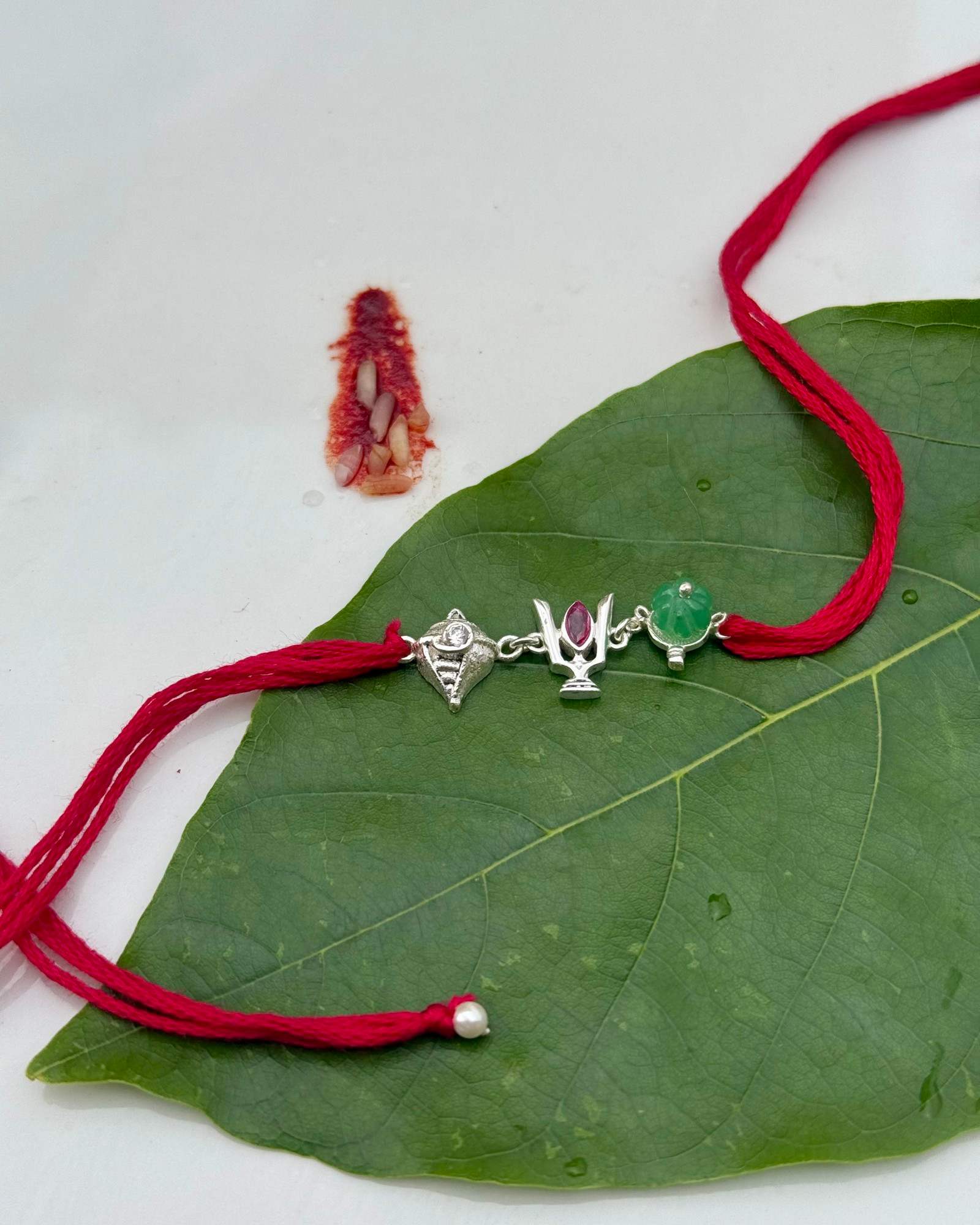 Vaishnav Tilak Rakhi In Silver