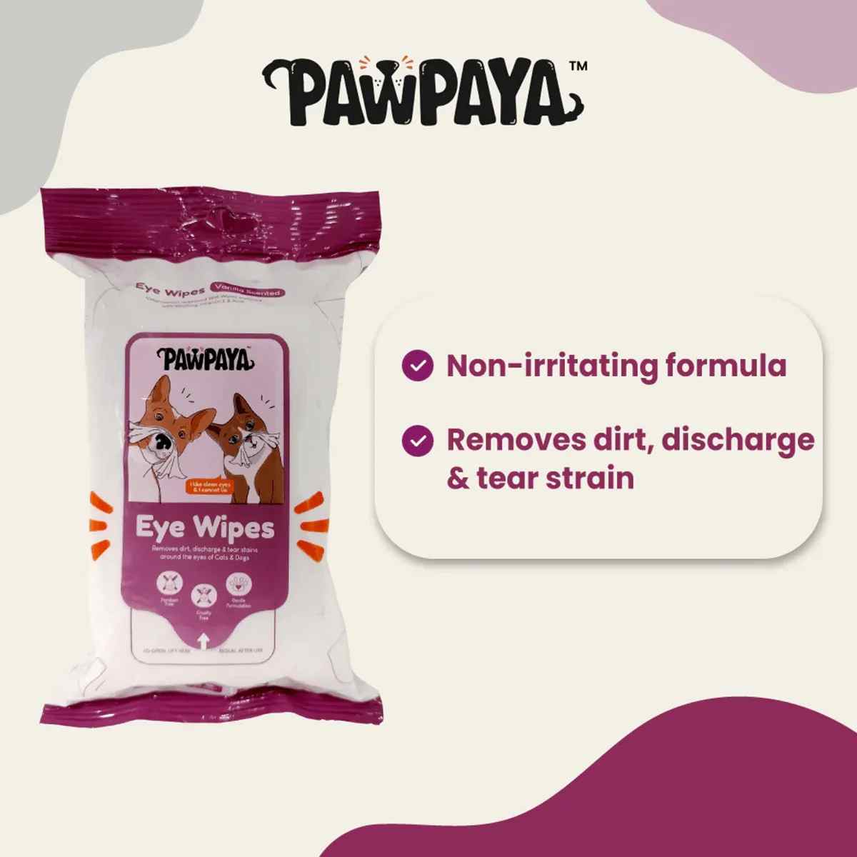 Pawpaya Eye Wipes 20x18cm - 25 Wipes
