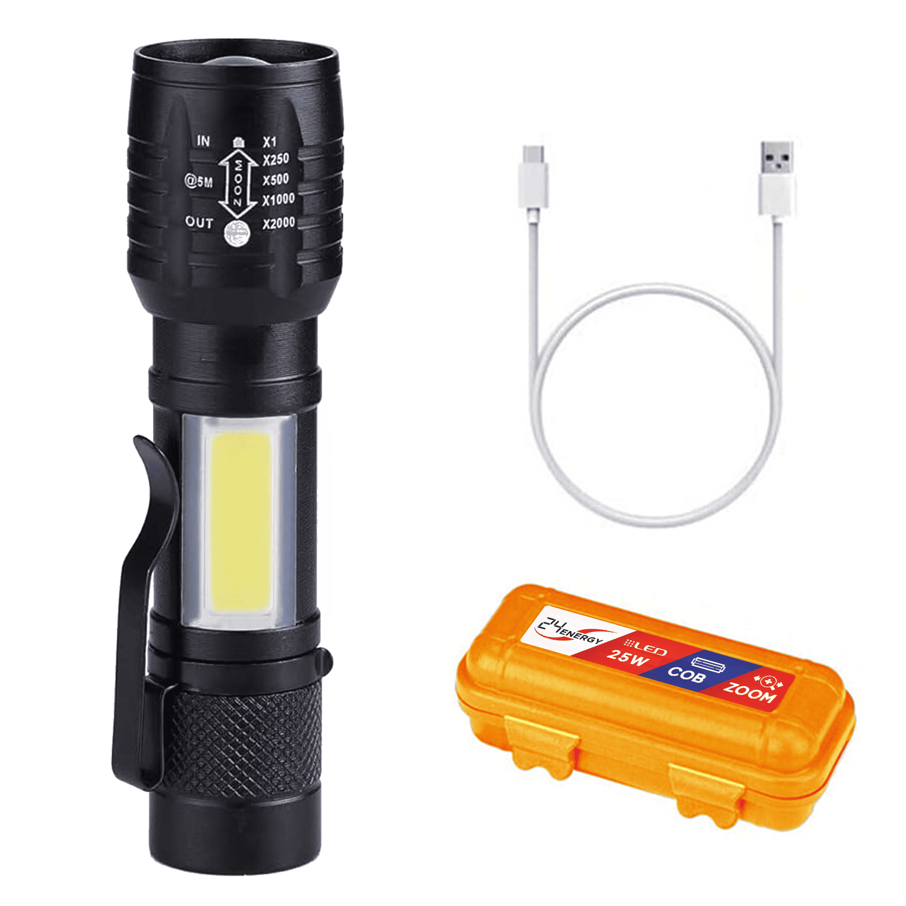 24ENERGY EN-5104 Torch Light [Black] | 24ENERGY